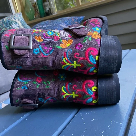 Rare Old Gringo Klak MC Boots in Dusty Purple - Picture 9 of 14